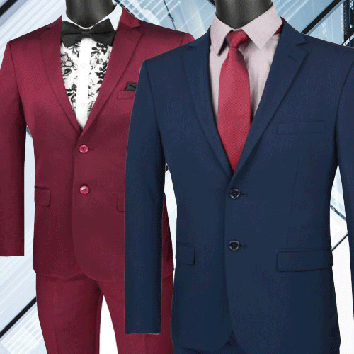 Men fancy suit M2771 Red – Men Suits Direct