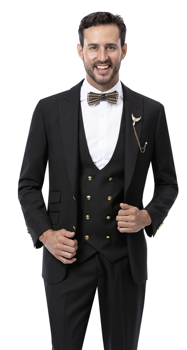 Men fancy suit M2771 Black – Men Suits Direct