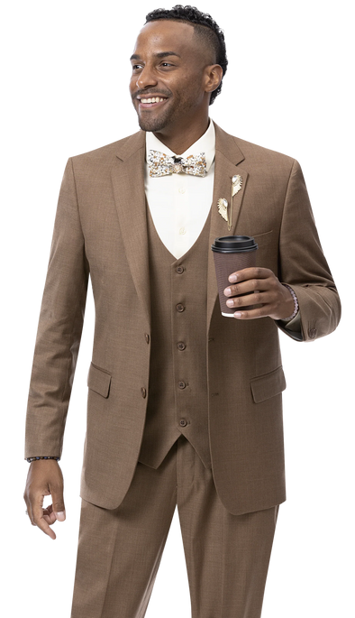 EJ Samuel Black Suit M18022 - Brown - Church Suits For Less