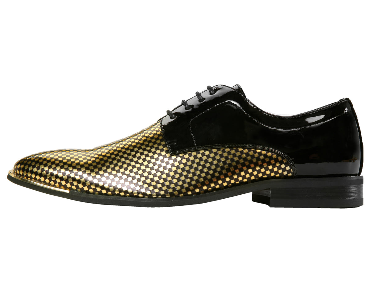 Gold and black hot sale dress shoes mens