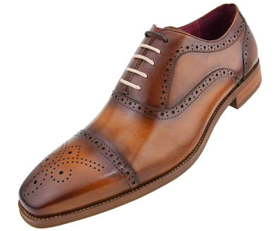 Men Dress Shoes-AG114 Tan