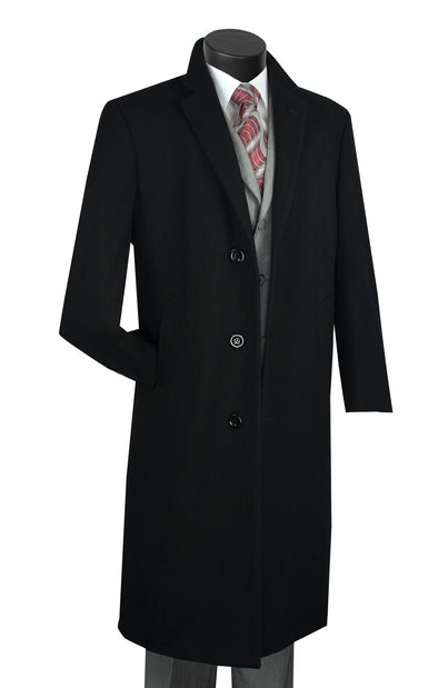 Men Vinci Top Coat- CL48 Black