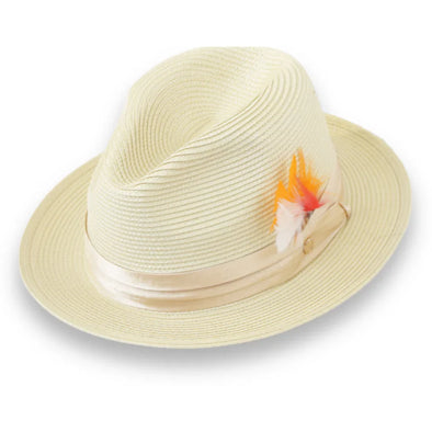 Men Fedora Hat Tapa Beige H126