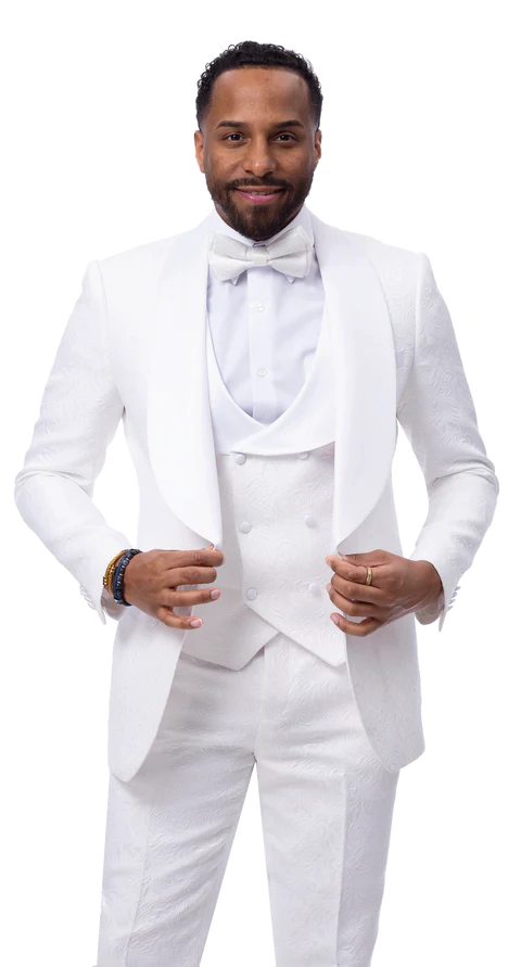 Men's EJ Samuel JP138 White – Men Suits Direct
