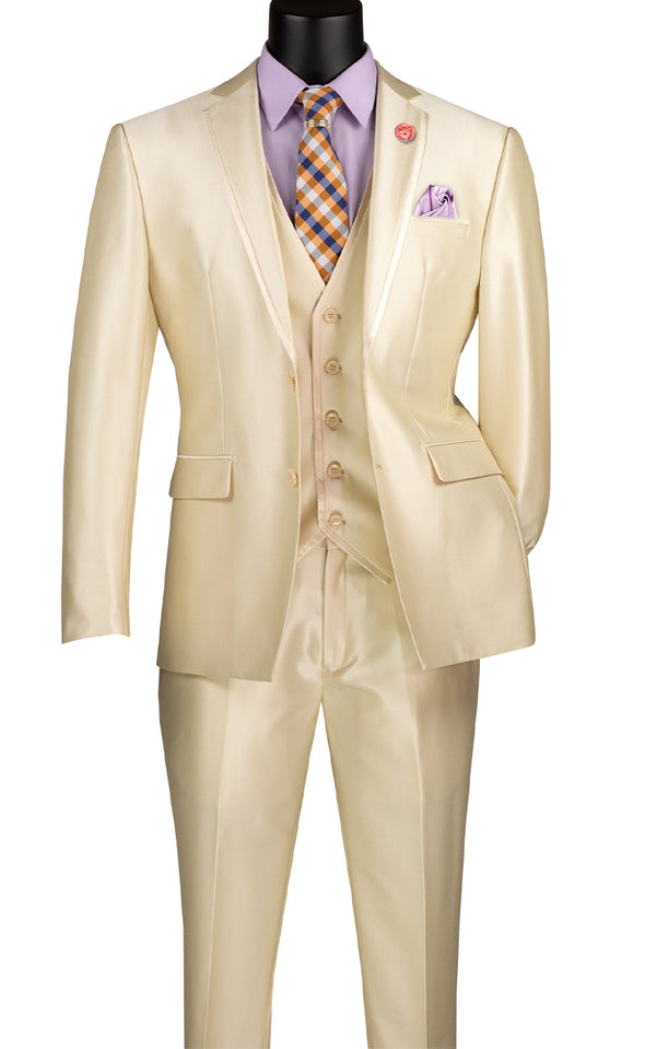 Vinci Men Suit SVD-1 Champagne Beige - Church Suits For Less