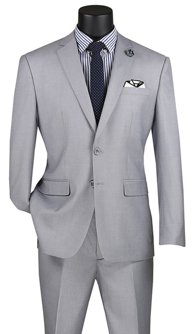 Vinci Men Suit SC900-12- Lihgt Gret - Church Suits For Less