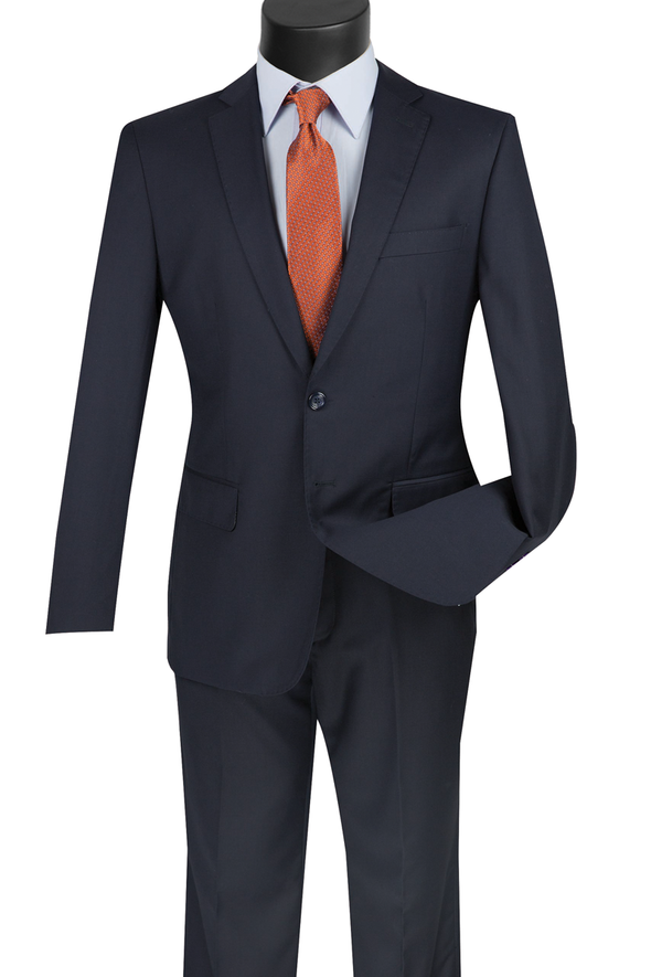 Vinci Men Suit SC900-12- Navy - Church Suits For Less