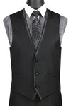 Vinci Men Suit SV2T-8-Black - Church Suits For Less