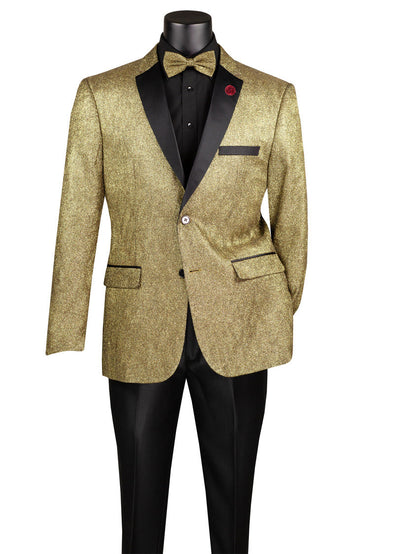 Men Slim Fit Sport Coat BSQ-5 Gold - Church Suits For Less