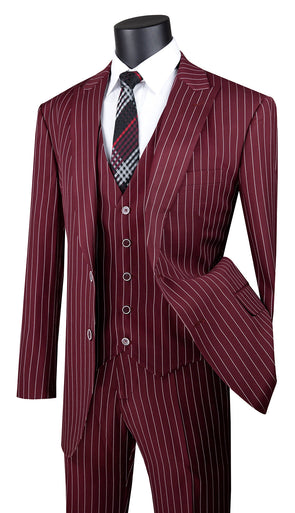 Vinci Suit V2RS-9-Burgundy - Church Suits For Less