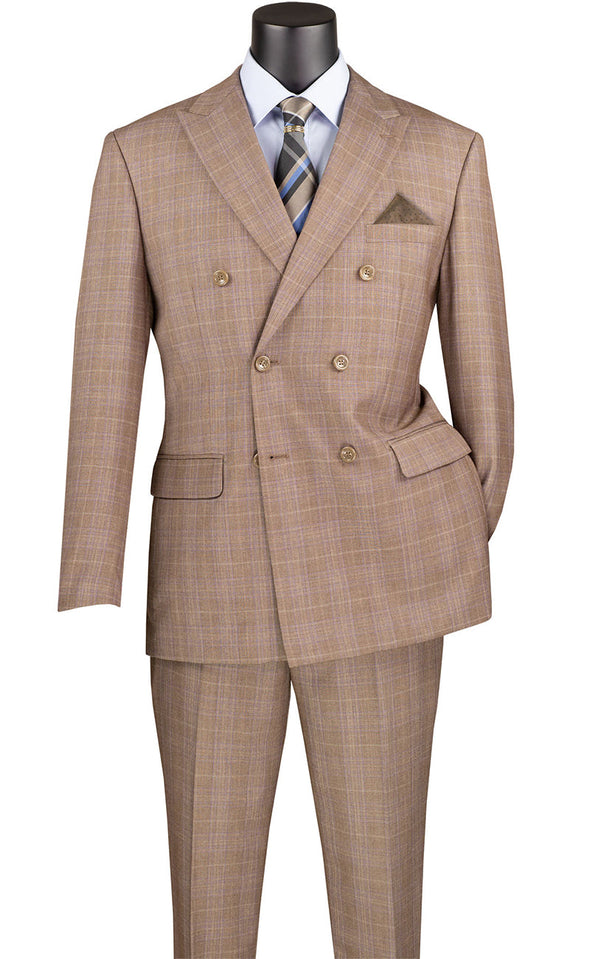 Vinci Men Suits DRW-1 Tan