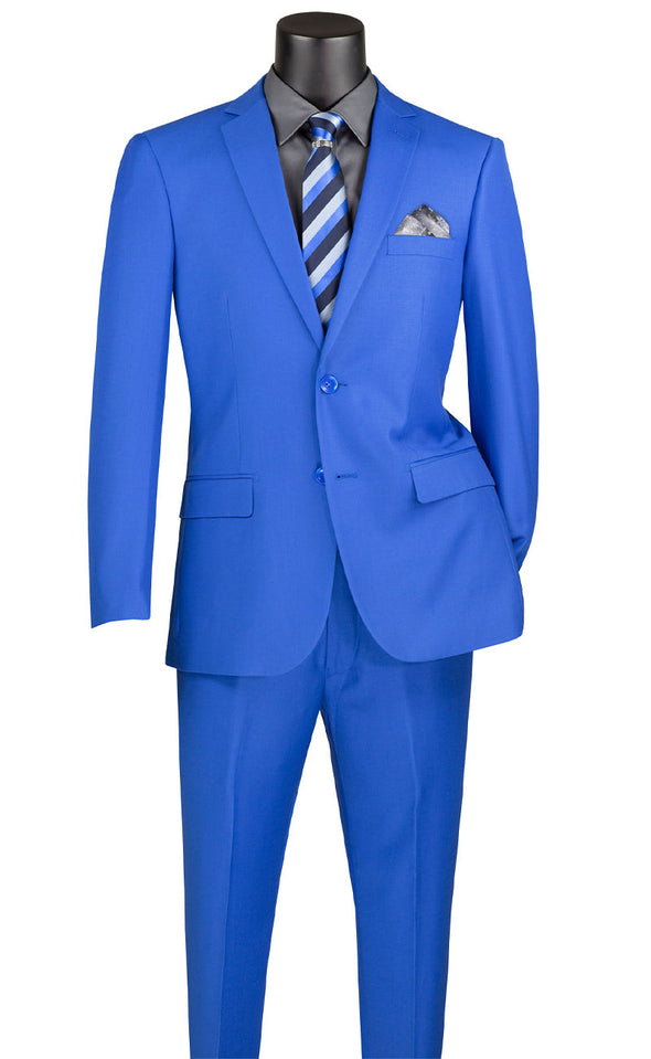 Vinci Men Suit SC900-12- Royal Blue