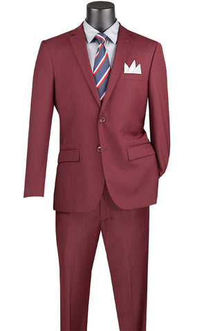 Vinci Men Suit SC900-12-Burgundy