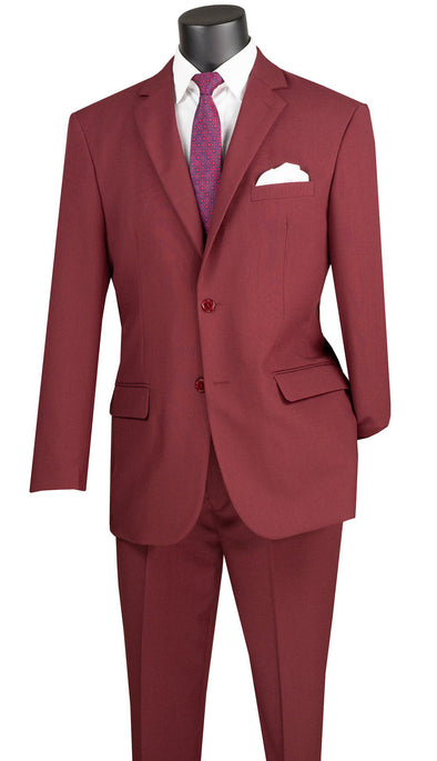 Vinci Suit 2PP-Burgundy - Church Suits For Less