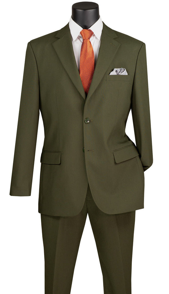 Vinci Suit 2PP-Olive Green - Church Suits For Less