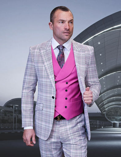 Men Statement Suit Louis Pink