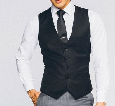 black dress vest for men Mens Vinci Black Suit Vest OV-900 – Men Suits Direct