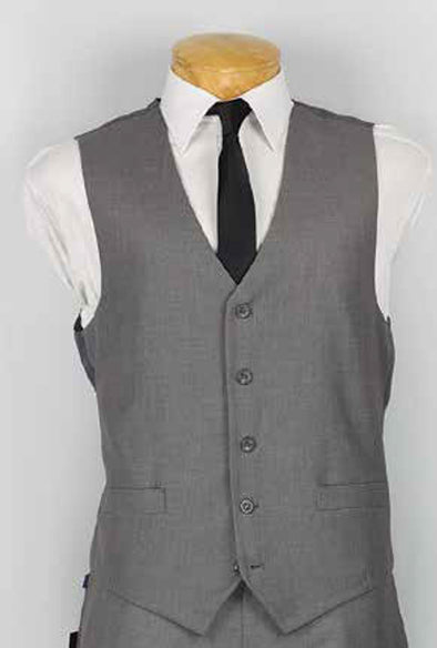 Mens Vinci Grey Suit Vest OV-900