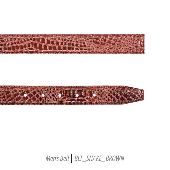 Men Leather Belts-BLT-Brown