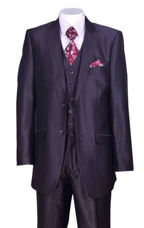 Fortino Landi Men Suit 5702V2-Black - Church Suits For Less