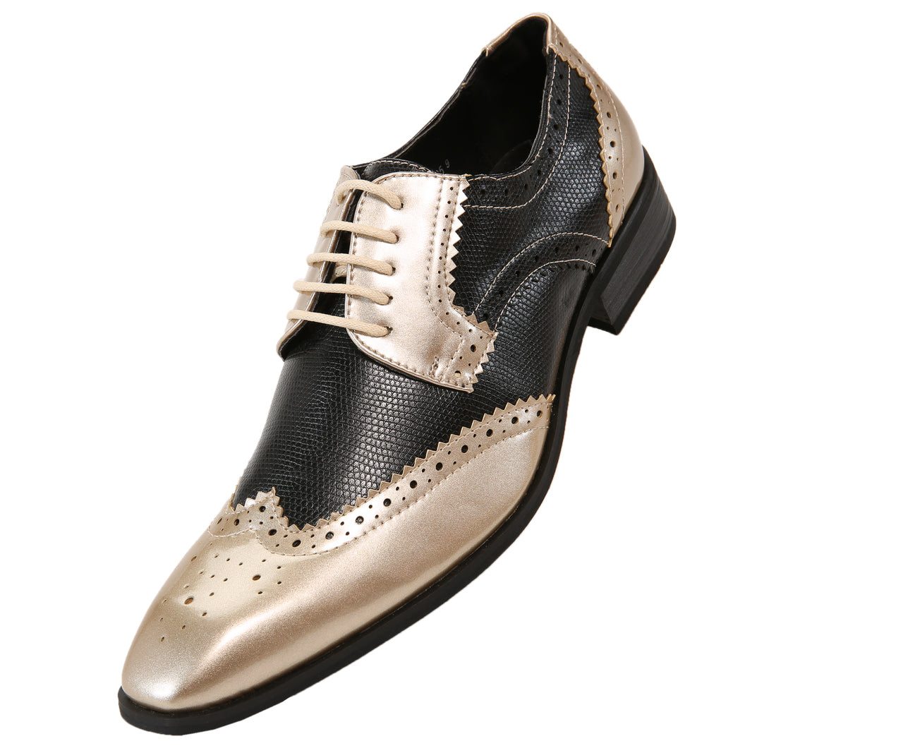 Dress shoes black and gold Clearance