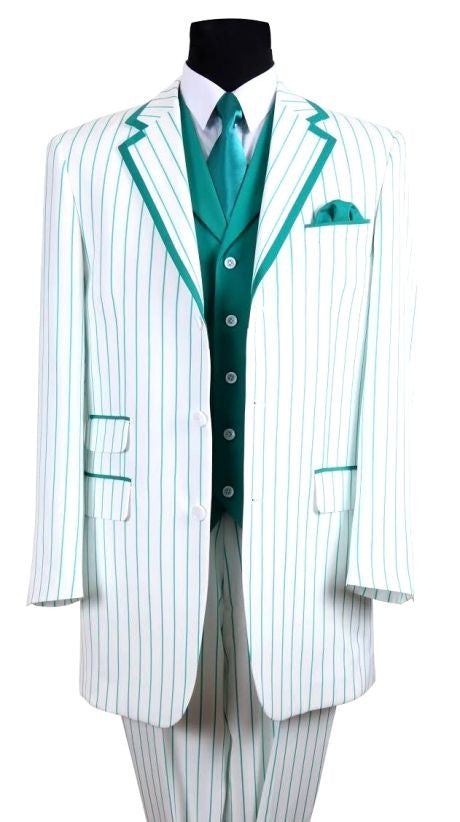 Milano Moda Suit 5908V-White/Turquoise - Church Suits For Less
