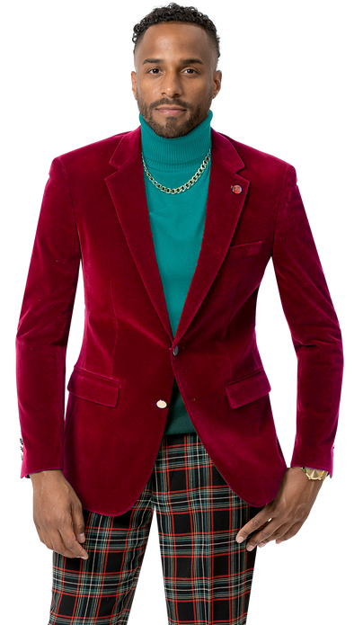 Men Fashion Blazer J134 - Red