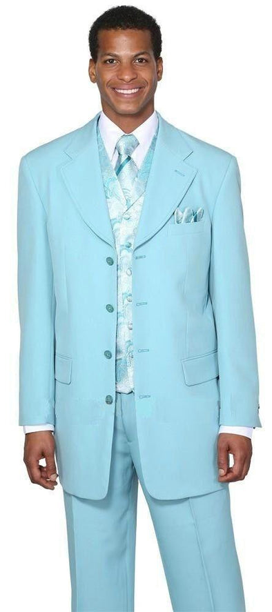 Milano Moda Suit 6903V-Aqua Blue - Church Suits For Less