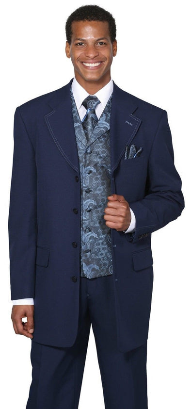 Milano Moda Suit 6903V-Navy - Church Suits For Less
