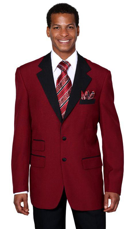 Milano Moda Suit 7022-Burgundy/Black - Church Suits For Less