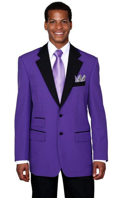 Milano Moda Suit 7022-Purple/Black - Church Suits For Less