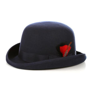 Men Derby Bowler Hat-Blue - Church Suits For Less
