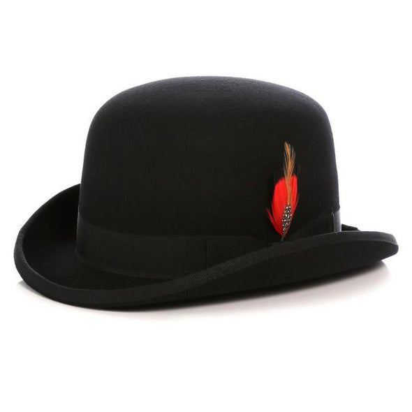 Men Derby Bowler Hat-Black - Church Suits For Less