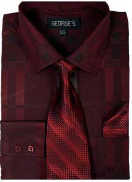 Buy Milano Moda Men's Burgundy Shirt with Tie Set | Mens Formal Shirt Men Suits Direct Buy Milano Moda Men's Burgundy Shirt with Tie Set | Mens Formal Shirt Men Suits Direct