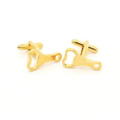 Goldtone Bottle Opener Cuff Links With Jewelry Box