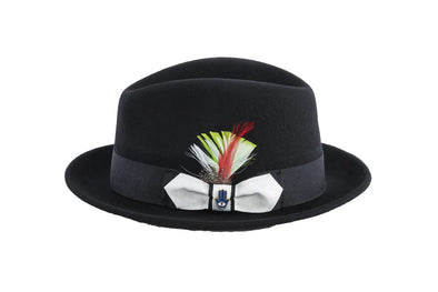 Men Fashion Hat-Trilby Black