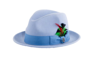 Men Fashion Hat-Trilby Sky Blue