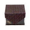 Men's Navy-Rust Geometric Design 4-pc Necktie Box Set