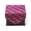 Men's Funky Burgundy Geometric Design 4-pc Necktie Box Set