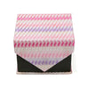 Men's Pink-Purple Boxy Geometric Design 4-pc Necktie Box Set
