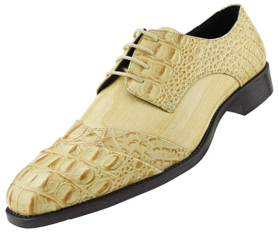 Men Dress Shoes-Alligator-Taupe – Men Suits Direct