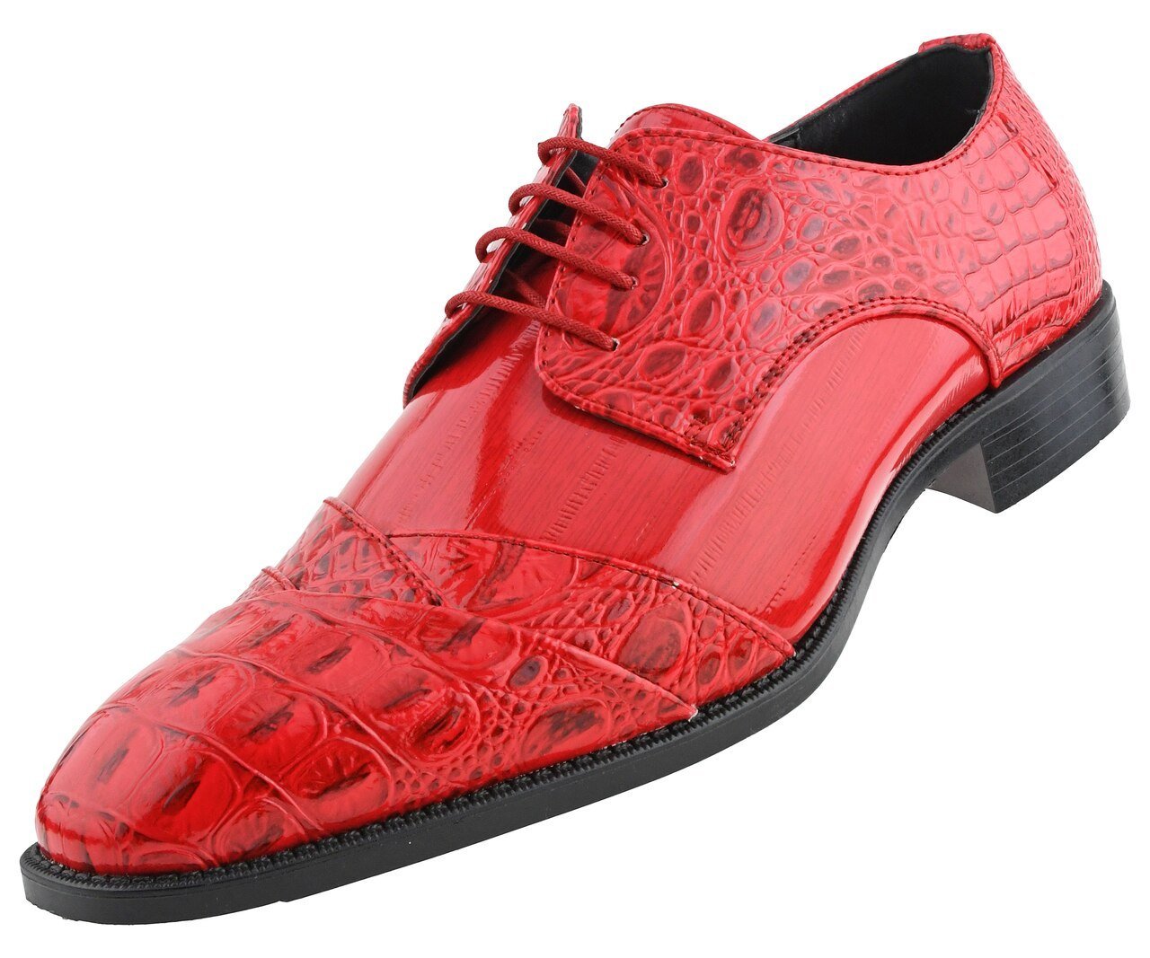 Red leather shoes mens Clearance