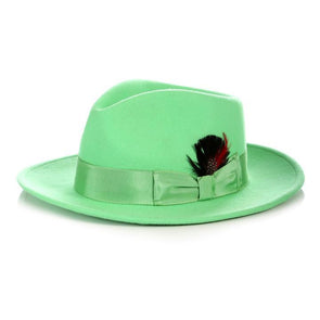 Men Fedora Hat-GREENDARK S - Church Suits For Less