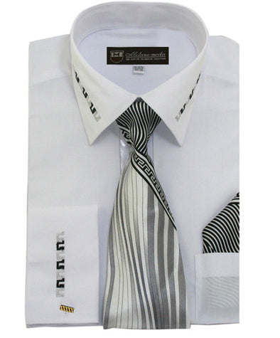 milano moda dress shirts Milano Moda Dress Shirt AH621-Red