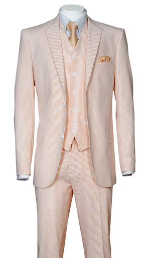 Fortino Landi Men Suit ST702V-Peach - Church Suits For Less