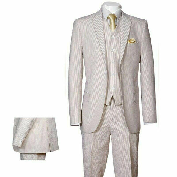 Fortino Landi Men Suit ST702V-Tan - Church Suits For Less