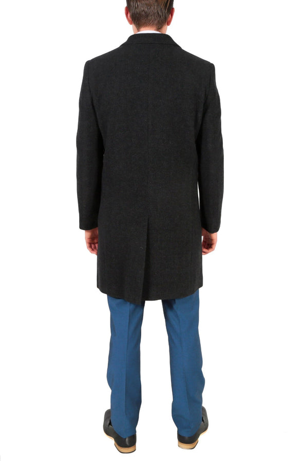 'Klein' Men's Wool Charcoal Top Coat-Klein