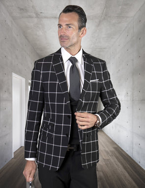 Men Statement Suit LARZO-4-BLACK