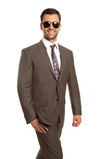 Taupe 2-PC Modern Fit Suits Suits For Men