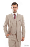 Tan Wool Blend Suit For Men Formal Suit Jackets For All Ocassions MW249-06